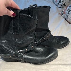 Sam Edelman studded leather biker boots